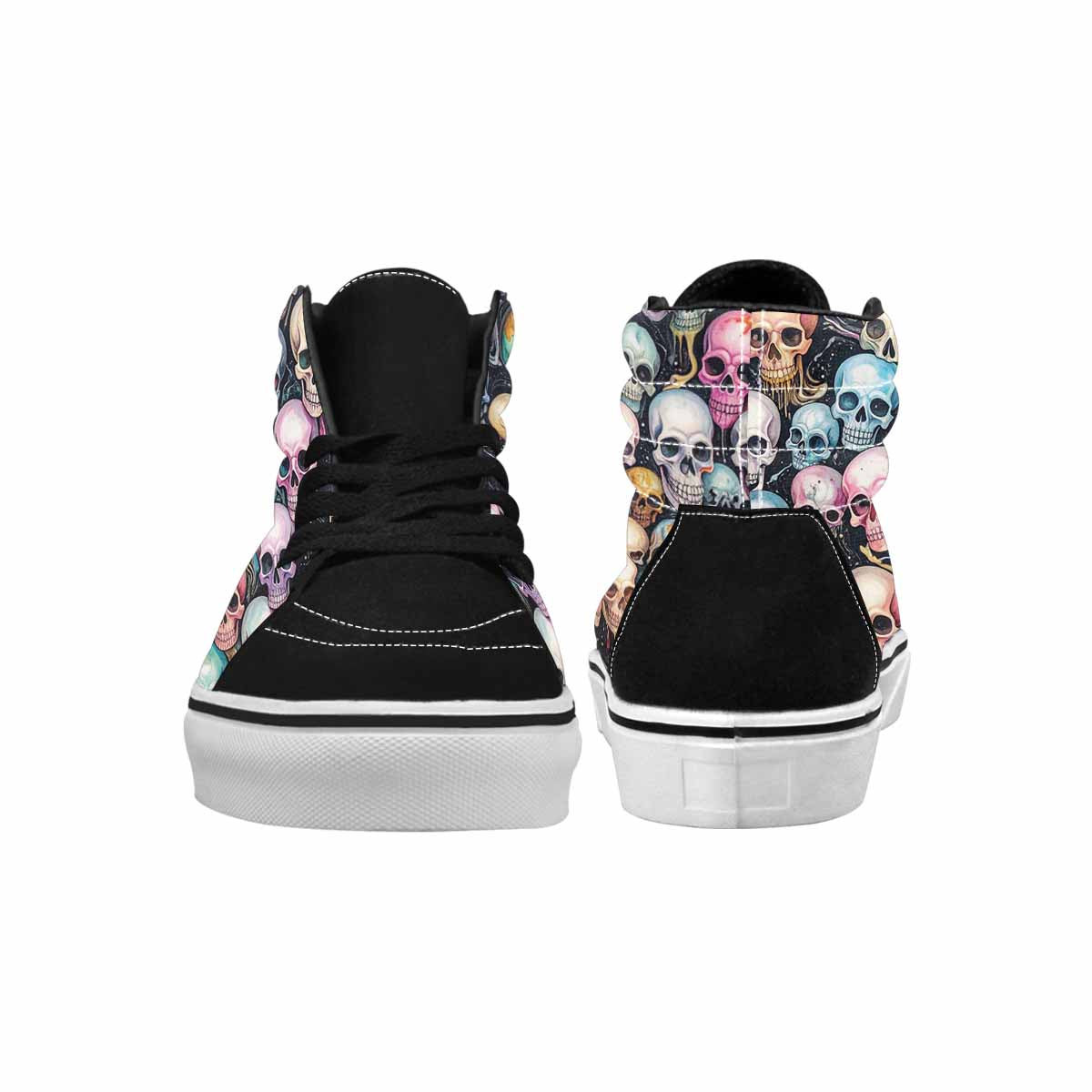 MEN'S Skulls  Marble Skulls High Top Canvas Vivid Custom Sneakers