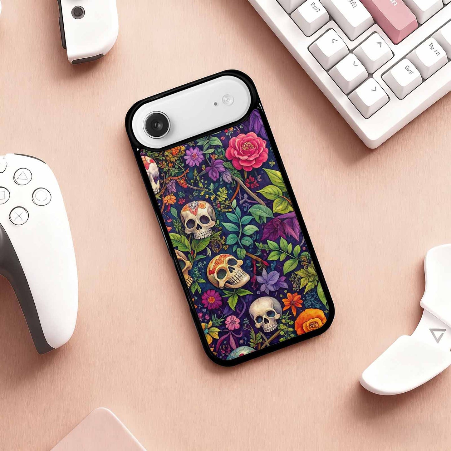 iPhone 17 Air Case — Skulls Botanicalskulls Pattern Owv Gothic Skulls, Custom Art Phone Cover