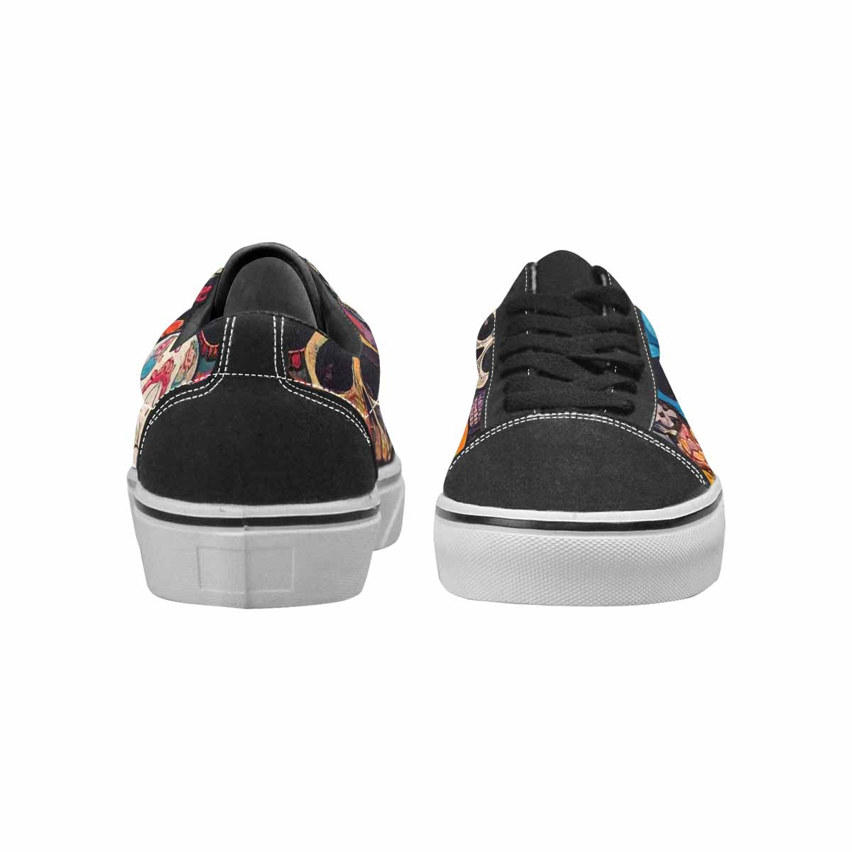 WOMEN'S Skulls (general) Skulls Lace-Up Canvas Kaleidoscope Sneakers