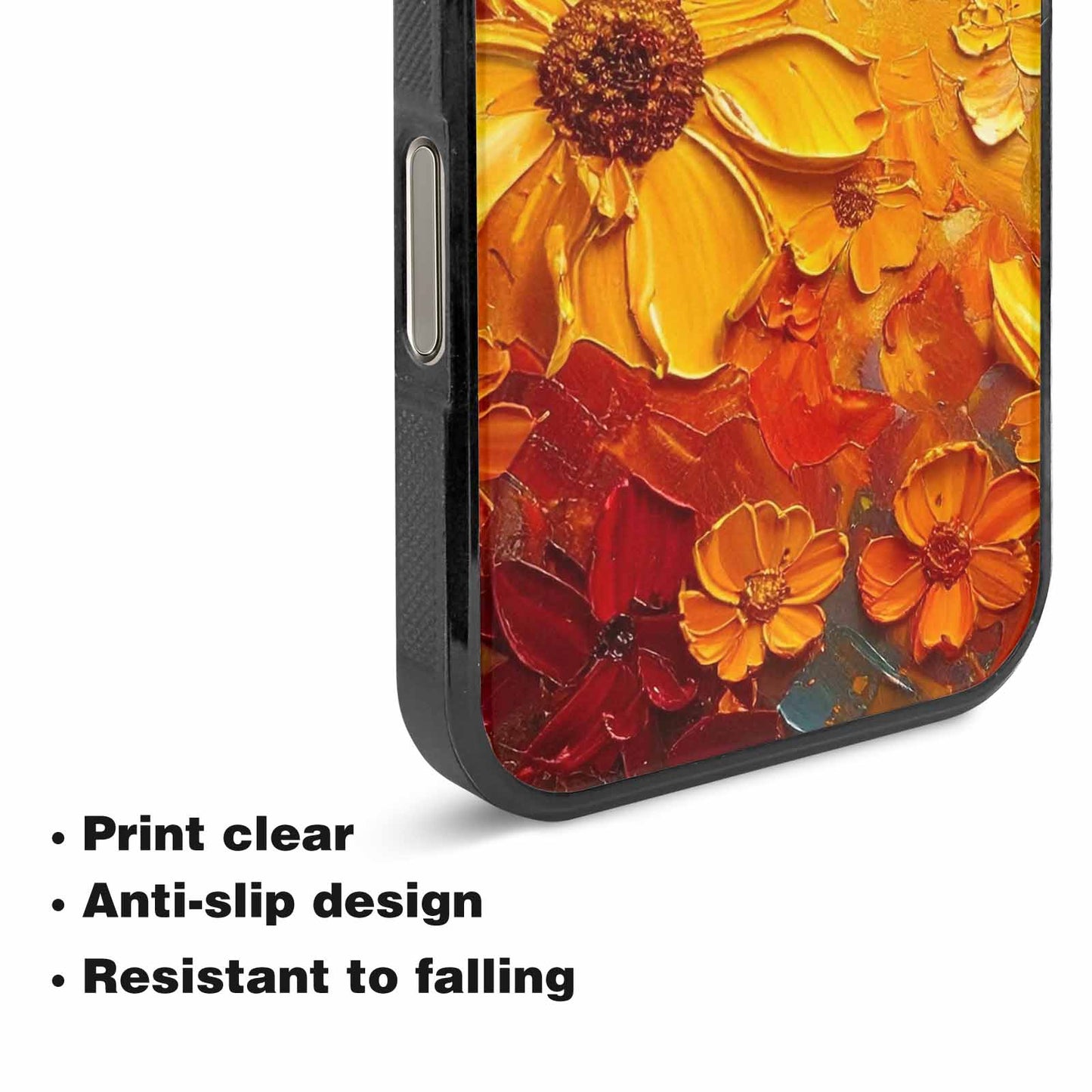 iPhone 16 Pro Max Case — Impressionist Sunflower Brushstroke Pattern Hundreds Of, Personalized Phone Case