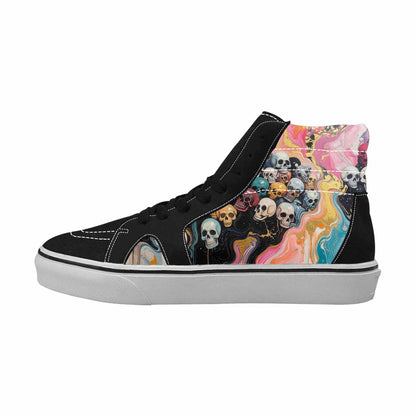 MEN'S Skulls  Marble Skulls High Top Canvas Surreal Shoes