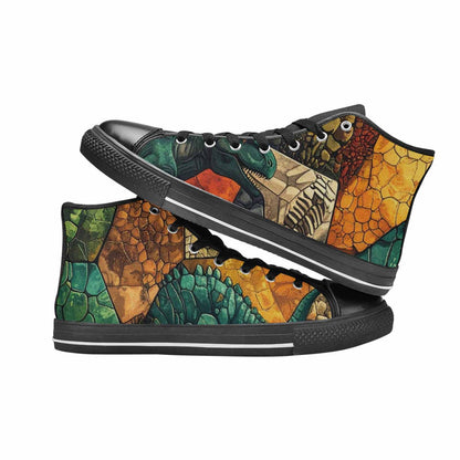 WOMEN'S Dinosaur Silhouette High Top Canvas Dreamcore Sneakers