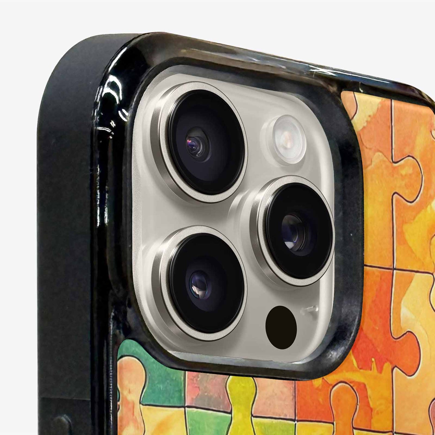 iPhone 15 Pro Max Case — Autism Puzzle Pieces Puzzle Piece Pattern, Custom Printed Phone Case