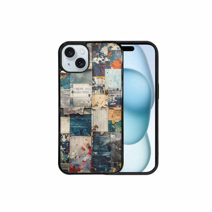 iPhone 15 Plus Case — Distressed Grunge Texture Pattern Hundreds Of, Custom Designed Case Cover