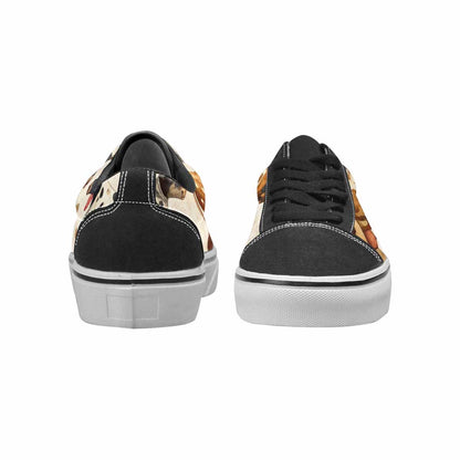 MEN'S Cow Animal Print Canvas Lace-Up Vibrant Chaos Custom Shoes