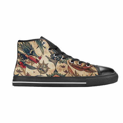 MEN'S Old School Tattoo High Top Canvas Aesthetic Sneakers