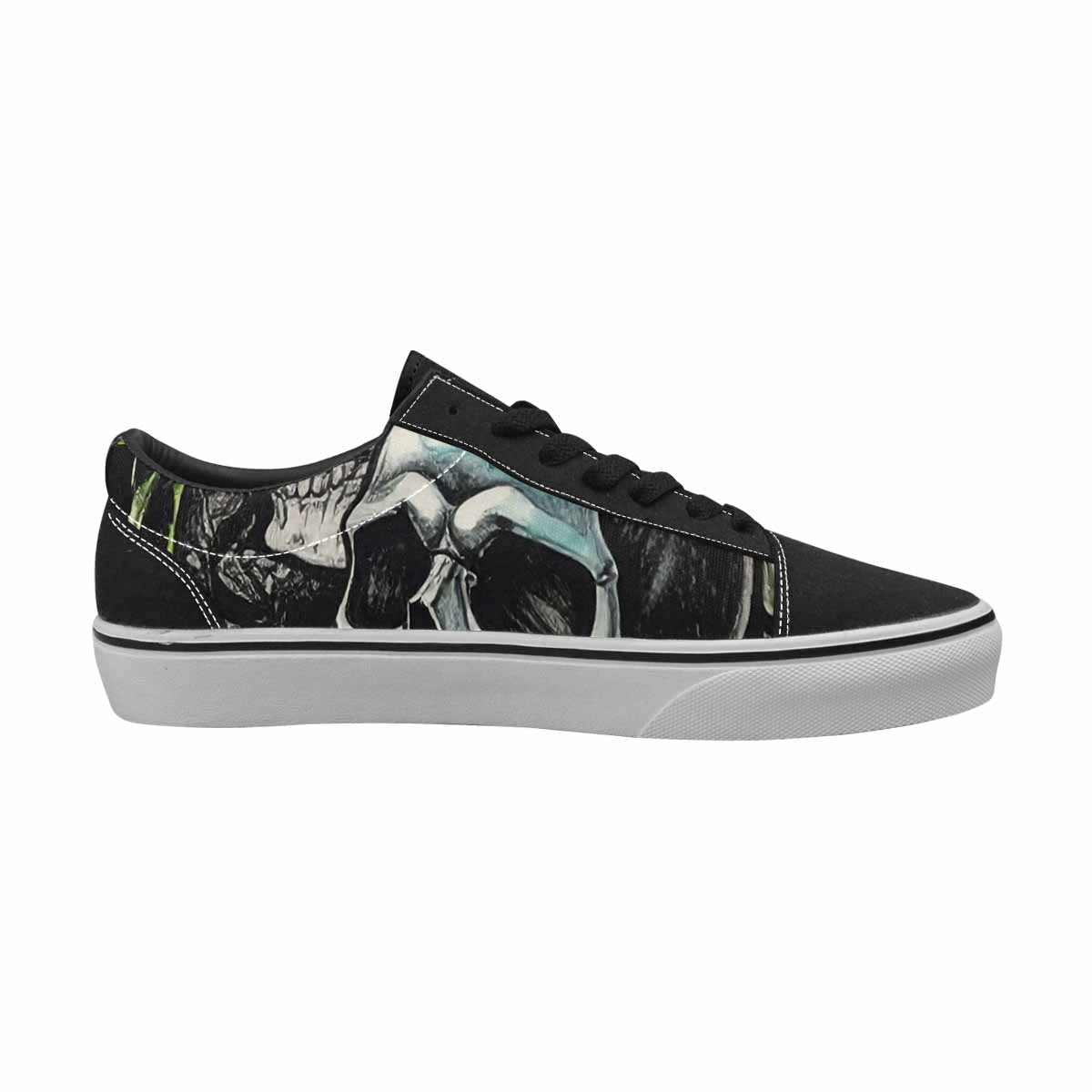 WOMEN'S Rainbow From Skull S Lace-Up Canvas Kaleidoscope Custom Sneakers
