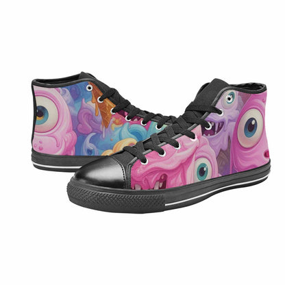 MEN'S Melting Icecream Cone Monster High Top Canvas Aesthetic Shoes