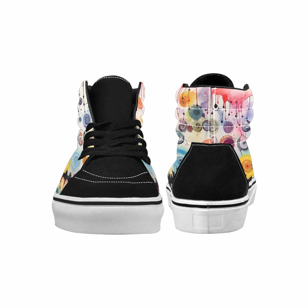 MEN'S Tie High Top Canvas Vivid Custom Sneakers