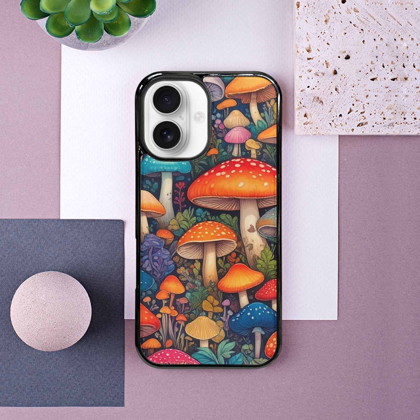 iPhone 16 Case — Mushrooms General Mushrooms Pa, Unique Phone Case Design