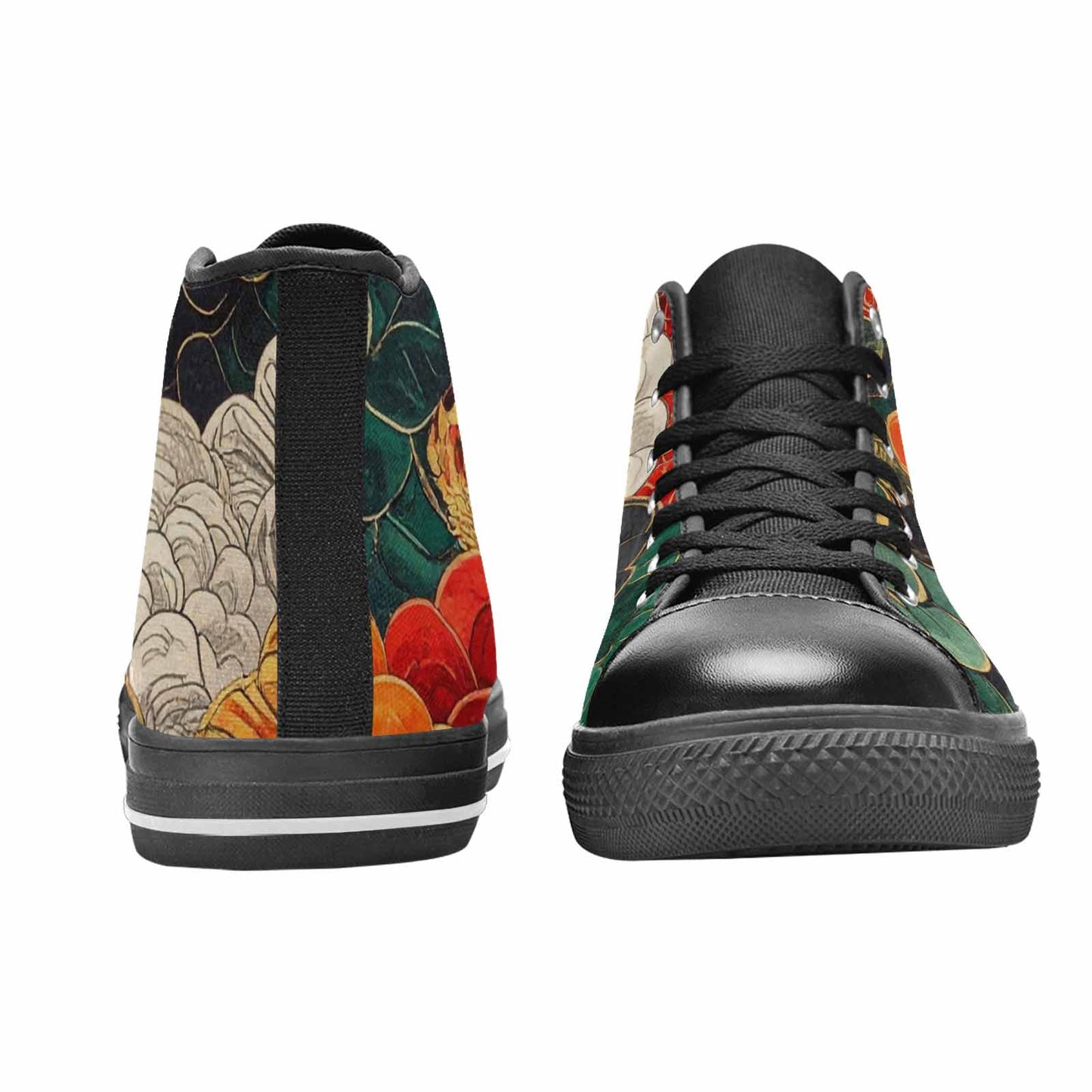 MEN'S Dragon Scale Fantasy High Top Canvas Wallpaper Art Custom Shoes