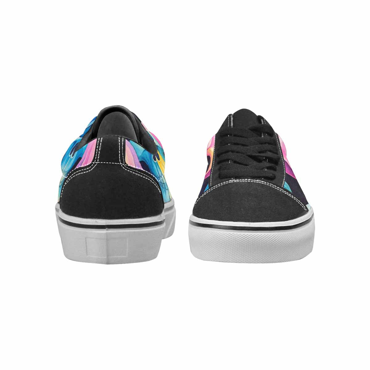 MEN'S Dripping Candy Skulls Canvas Lace-Up Vivid Custom Sneakers