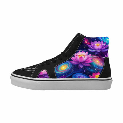 WOMEN'S Lotus Galaxy High Top Canvas Neon Fantasy Shoes
