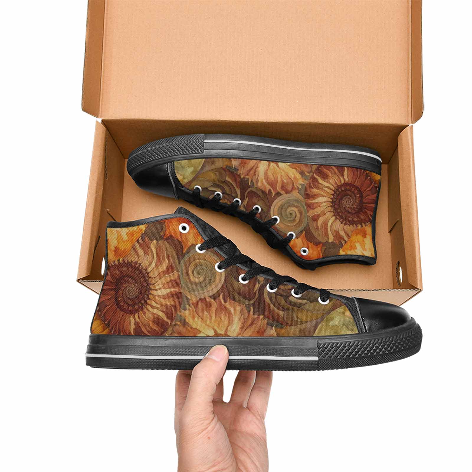 MEN'S Tie Dye - High Top Canvas Surreal Custom Sneakers