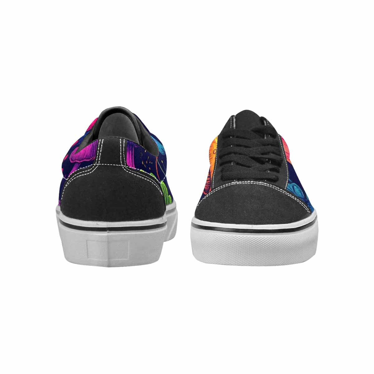 WOMEN'S Psychedelic Mushroom Canvas Lace-Up Dark Academia Custom Shoes