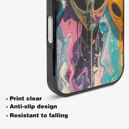 iPhone 16 Case — Aliens Marblealiens Pattern Dng Personalized Phone, Custom Designed Case Cover