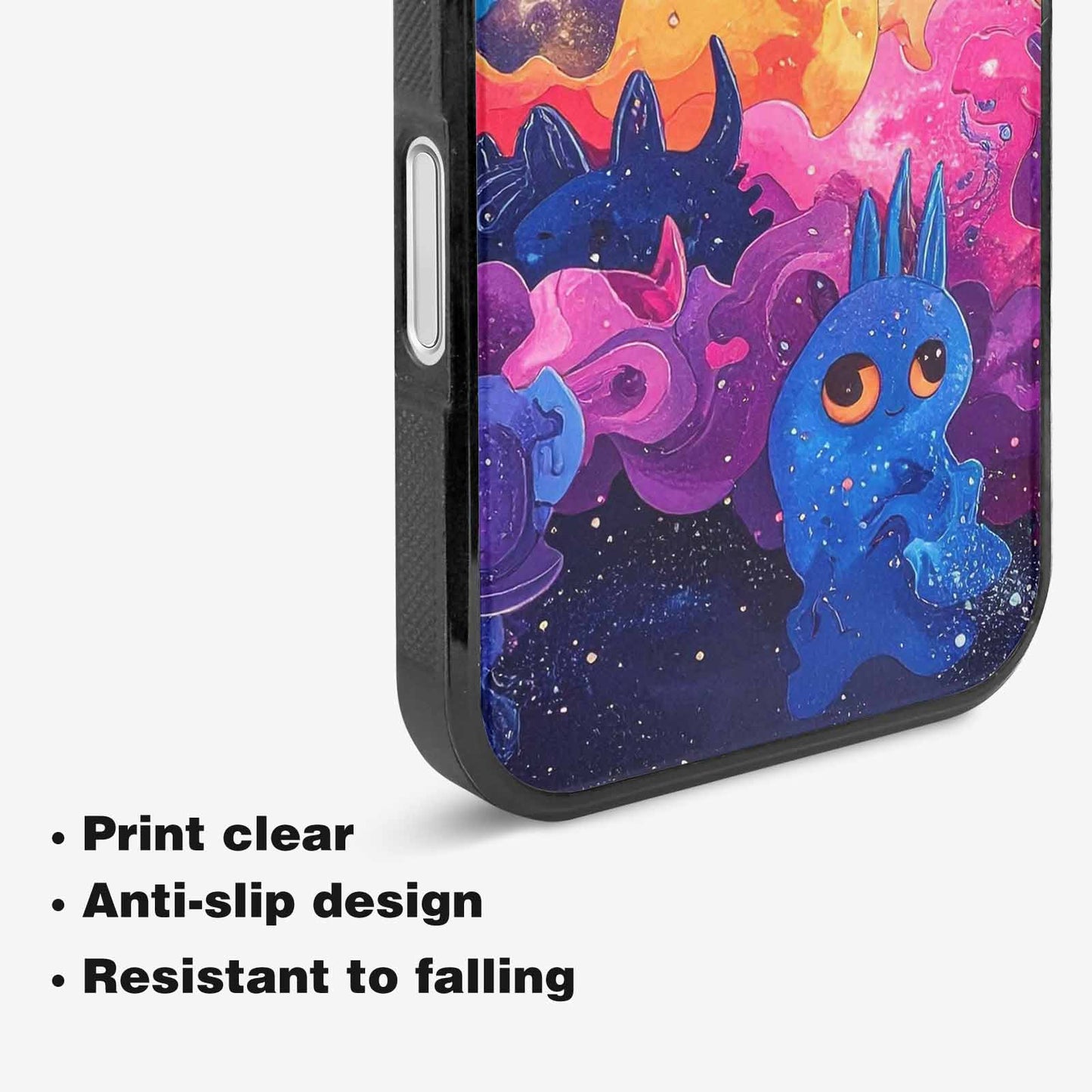 iPhone 16 Plus Case — Cosmic Creature And Object Mashup Pattern, Custom Phone Case