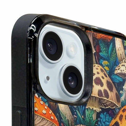 iPhone 15 Case — Mushrooms Pattern Hundreds Of 0x7, Custom Designed Case Cover