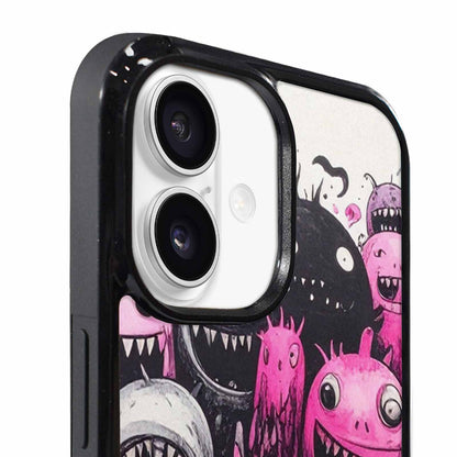 iPhone 17 Case — Monsters (general) Black &amp; Cartoon Cute, Custom Print Case Cover
