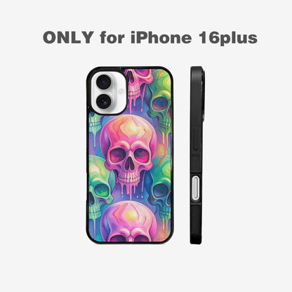 iPhone 16 Plus Case — Candy Color Dripping Skulls Custom, Customized Protective Case