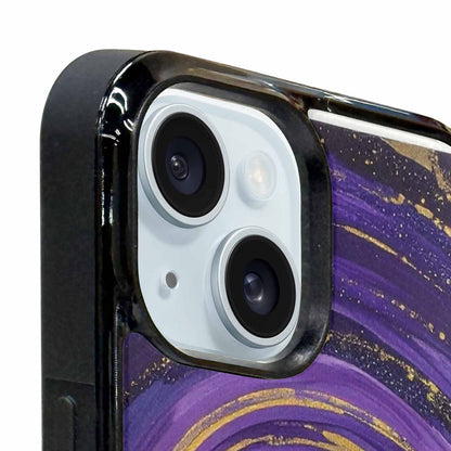 iPhone 15 Case — Swirling Brushstroke Starry Night Texture Blended, Personalized Phone Case