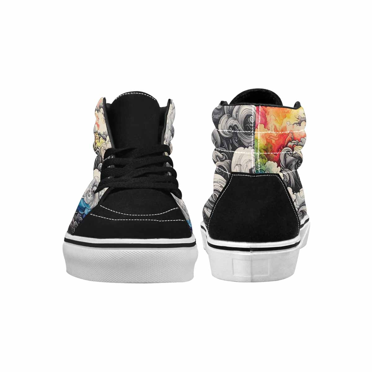 MEN'S Tie High Top Canvas Grunge Custom Shoes