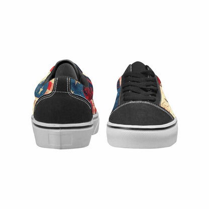 WOMEN'S American Flag Stars Canvas Lace-Up Dark Academia Sneakers