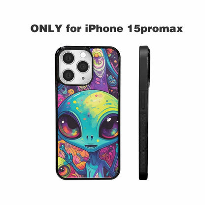 iPhone 15 Pro Max Case — Cartoon Alien Characters Personalized Phone Cover, Original Design Phone Case