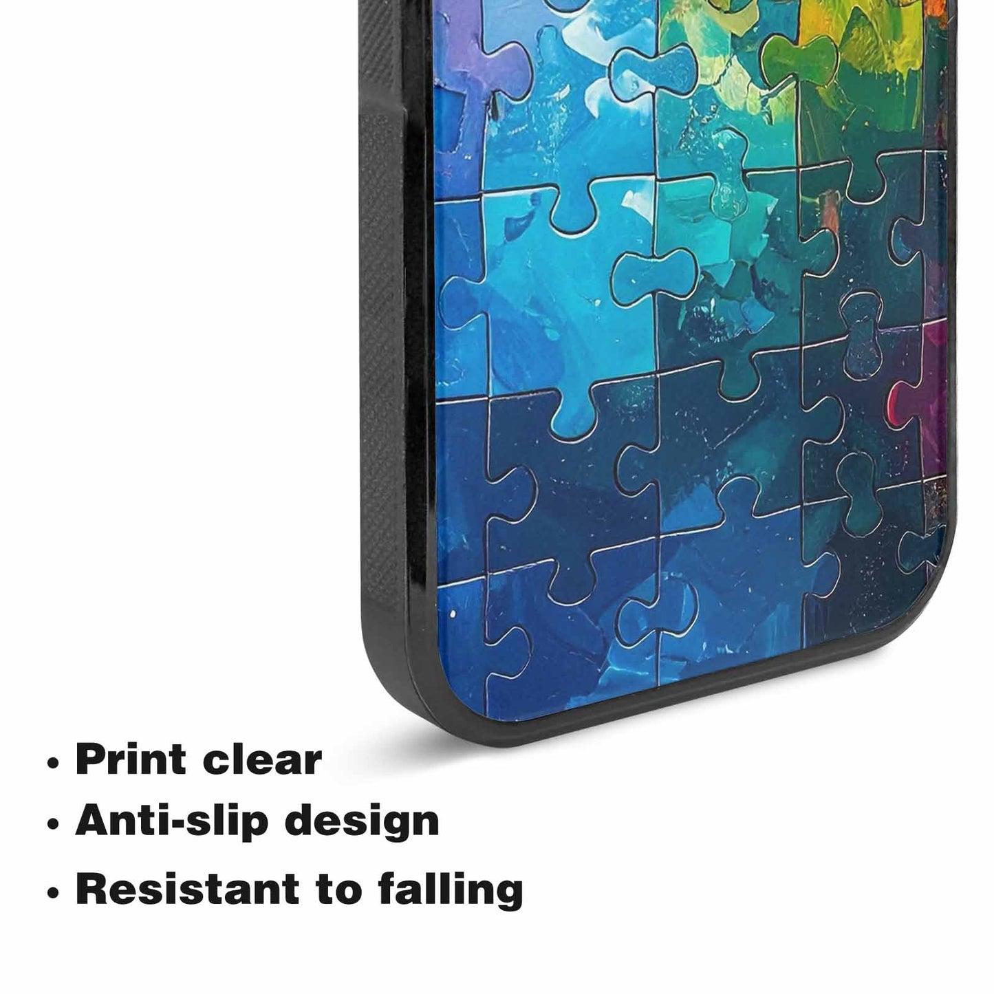 iPhone 15 Plus Case — Autism Puzzle Pieces Puzzle Piece Pattern, Custom Print Case Cover