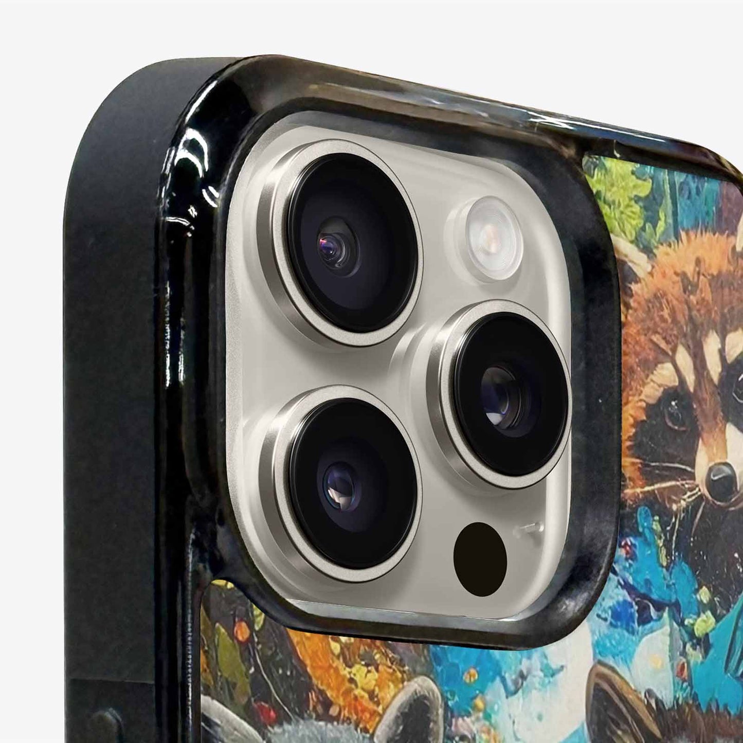 iPhone 15 Pro Max Case — Raccoon Bandit Raccoon Bandit Pattern Hundreds, Original Design Phone Case