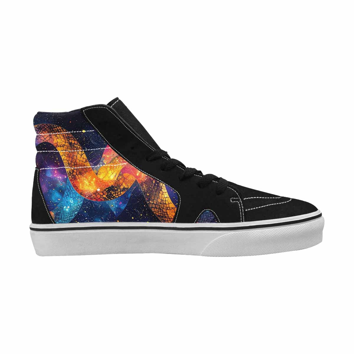 MEN'S Galaxy Snake Print High Top Canvas Y2K Custom Sneakers