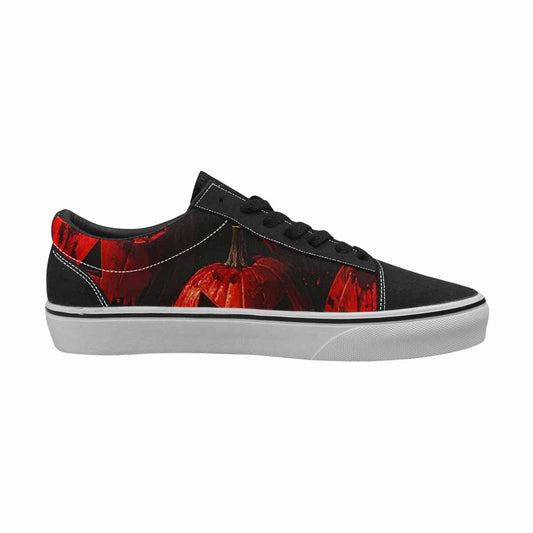 MEN'S Bloody Pumpkin Face Canvas Lace-Up Y2K Custom Shoes