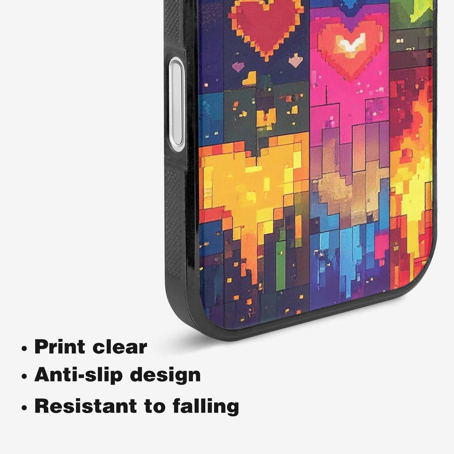 iPhone 16 Case — Pixel Art 8 Bit Burst Pattern, Personalized Phone Case