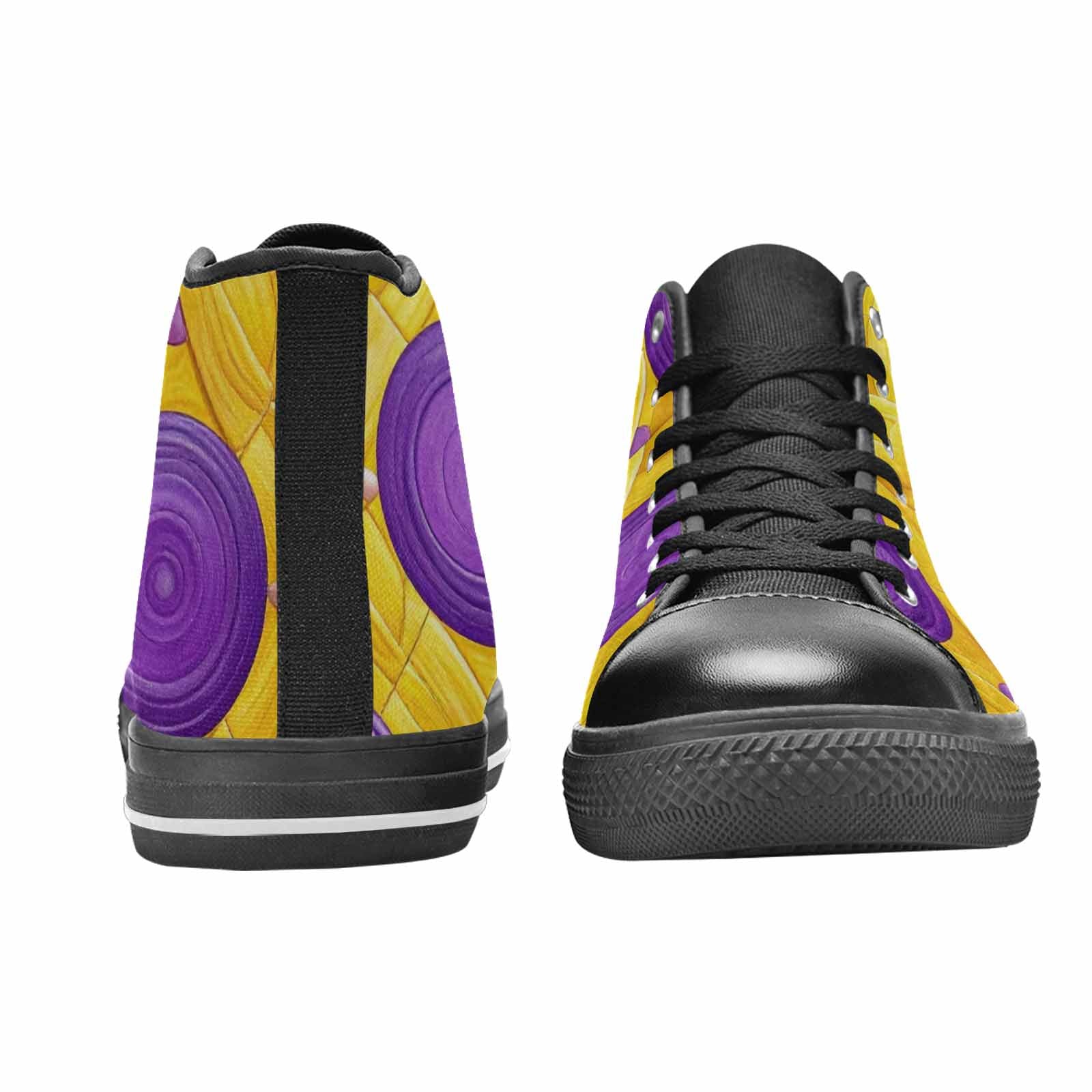 MEN'S Intersex Flag Color High Top Canvas Neon Fantasy Custom Sneakers