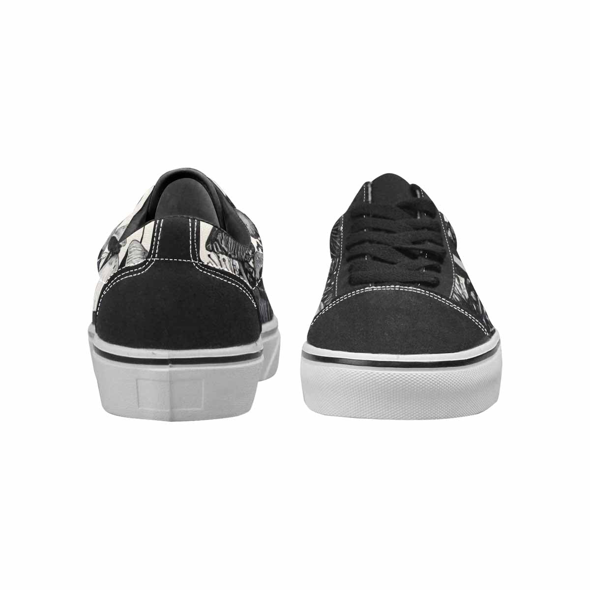 WOMEN'S Mushrooms (general) Lace-Up Canvas Vibrant Chaos Sneakers