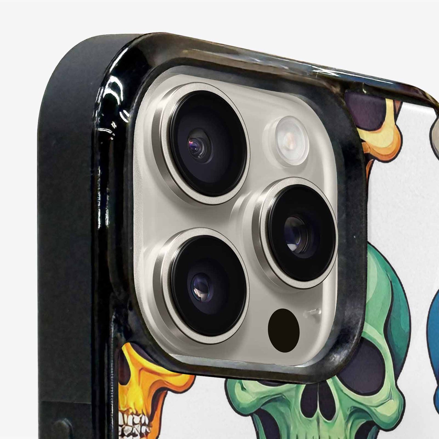 iPhone 16 Pro Max Case — Vibrant Skull Seamless, Original Design Phone Case