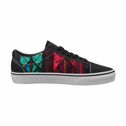 WOMEN'S Stained Glass Cathedral Canvas Lace-Up Surreal Sneakers