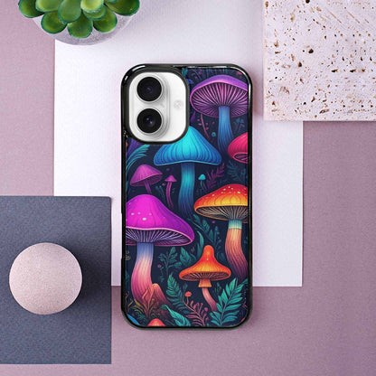 iPhone 16 Case — Psychedelic Mushroom Custom Personalized Phone Cover, Customized Protective Case