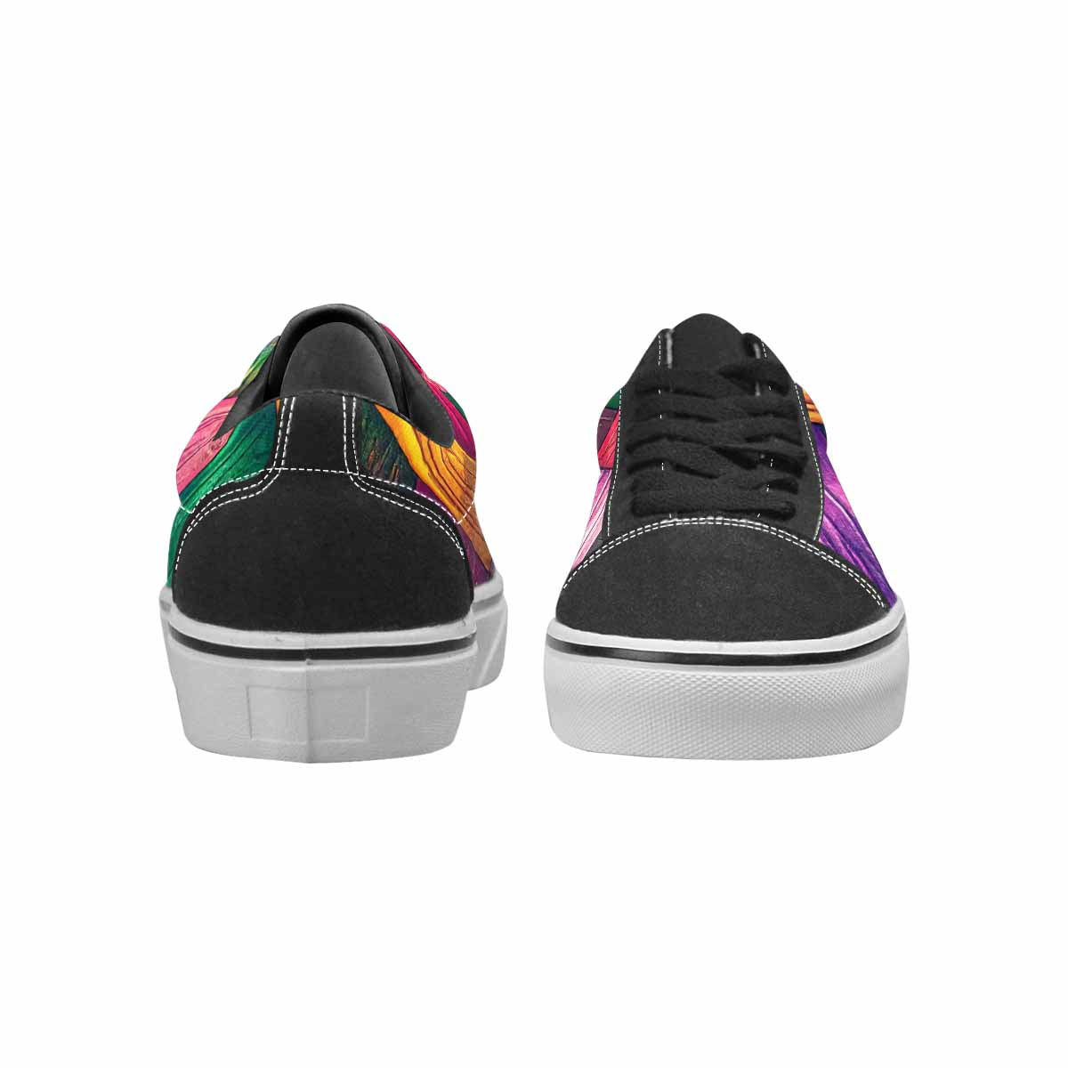 WOMEN'S Polysexual Flag Color Canvas Lace-Up Neon Fantasy Shoes