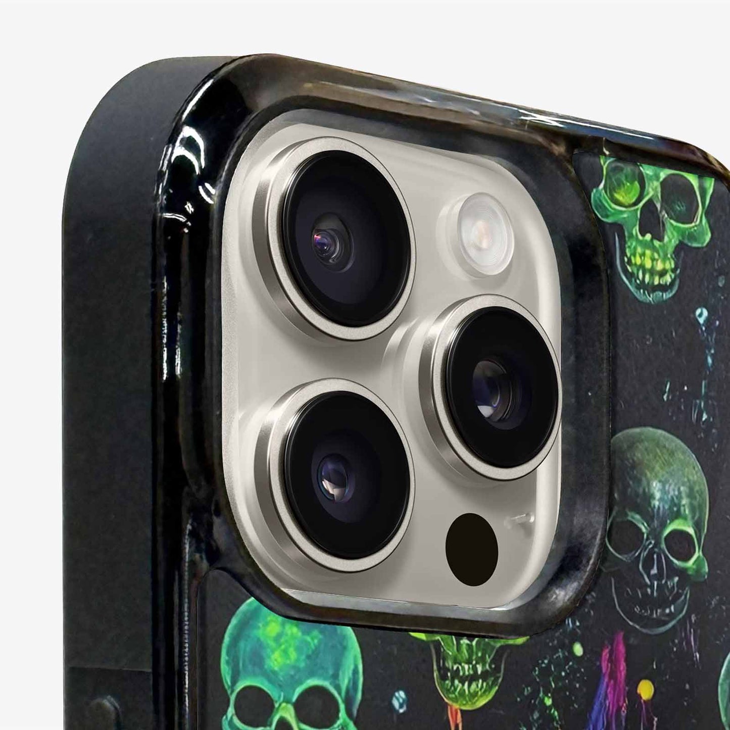 iPhone 16 Pro Max Case — Skeletons Neon Green Glowskele Egb, Custom Made Phone Cover