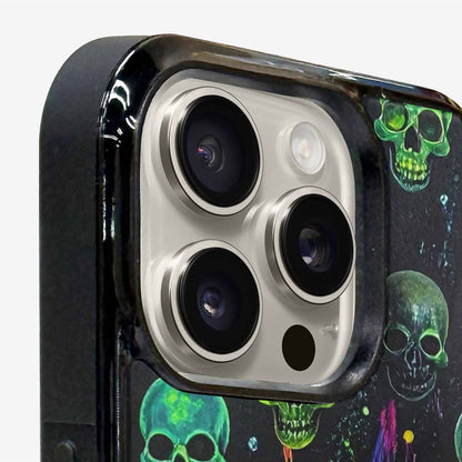 iPhone 16 Pro Max Case — Skeletons Neon Green Glowskele Egb, Custom Made Phone Cover