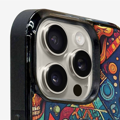 iPhone 16 Pro Max Case — Sacred Geometry Lots Of Skulls Seamless, Customized Protective Case