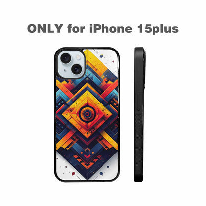 iPhone 15 Plus Case — Urban Tribal Tessellation, Custom Print Case Cover