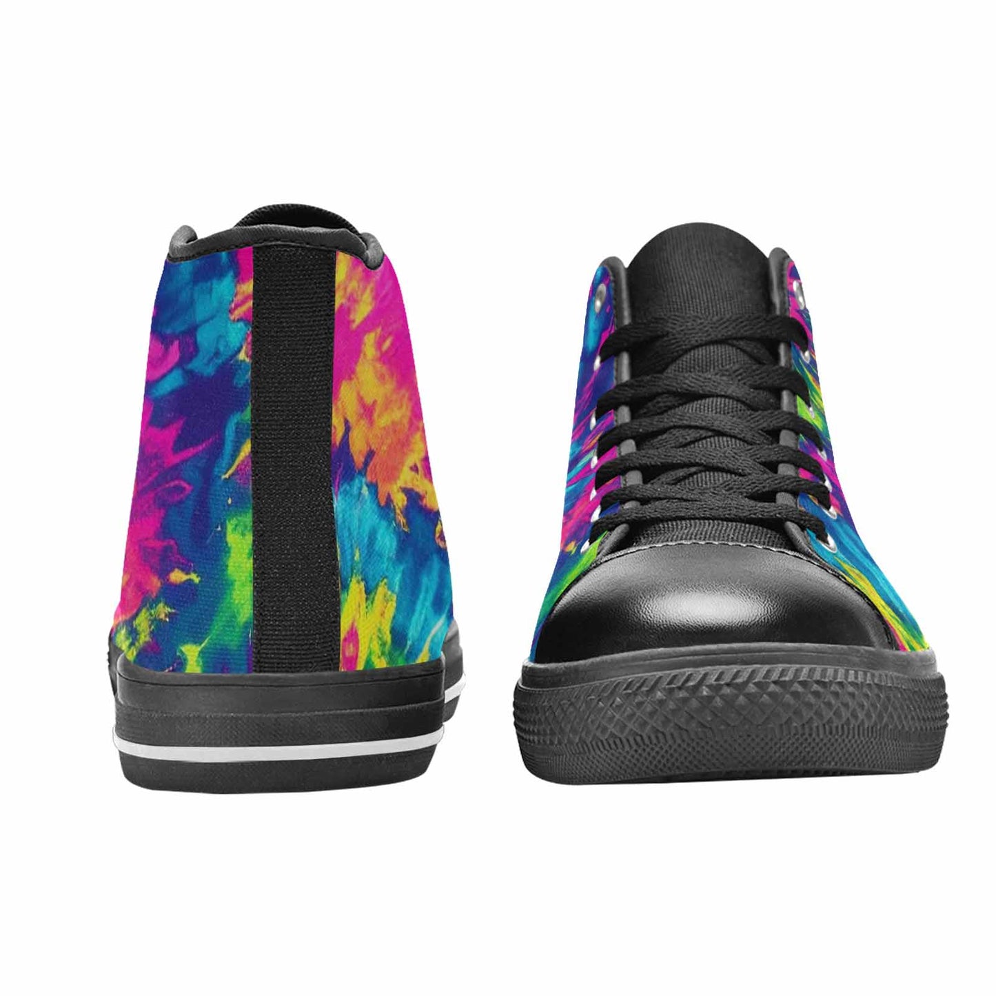 WOMEN'S Tie Dye - High Top Canvas Cottagecore Custom Sneakers