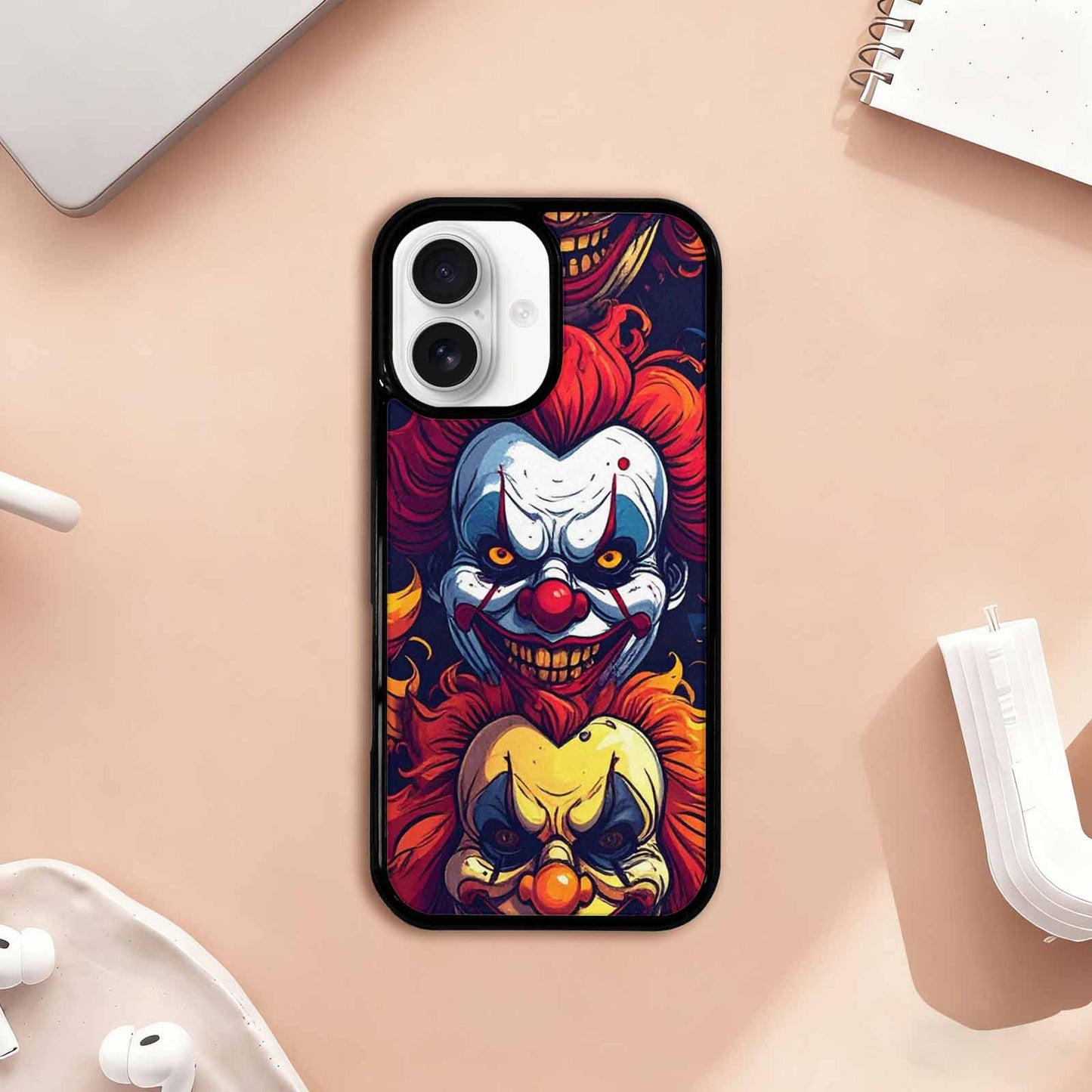 iPhone 17 Case — Evil Clowns Heads Faces Cartoon Cute, Personalized Phone Case