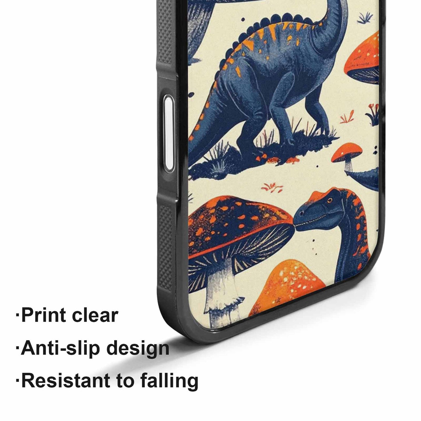 iPhone 17 Case — Vintage Dinosaurs Mushroom Retro Vintage, Custom Made Phone Cover