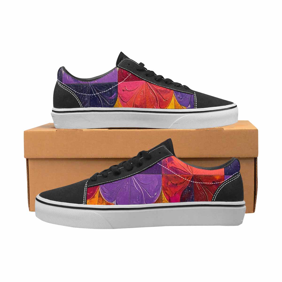 MEN'S Nonbinary Flag Color Canvas Lace-Up Dark Academia Custom Shoes