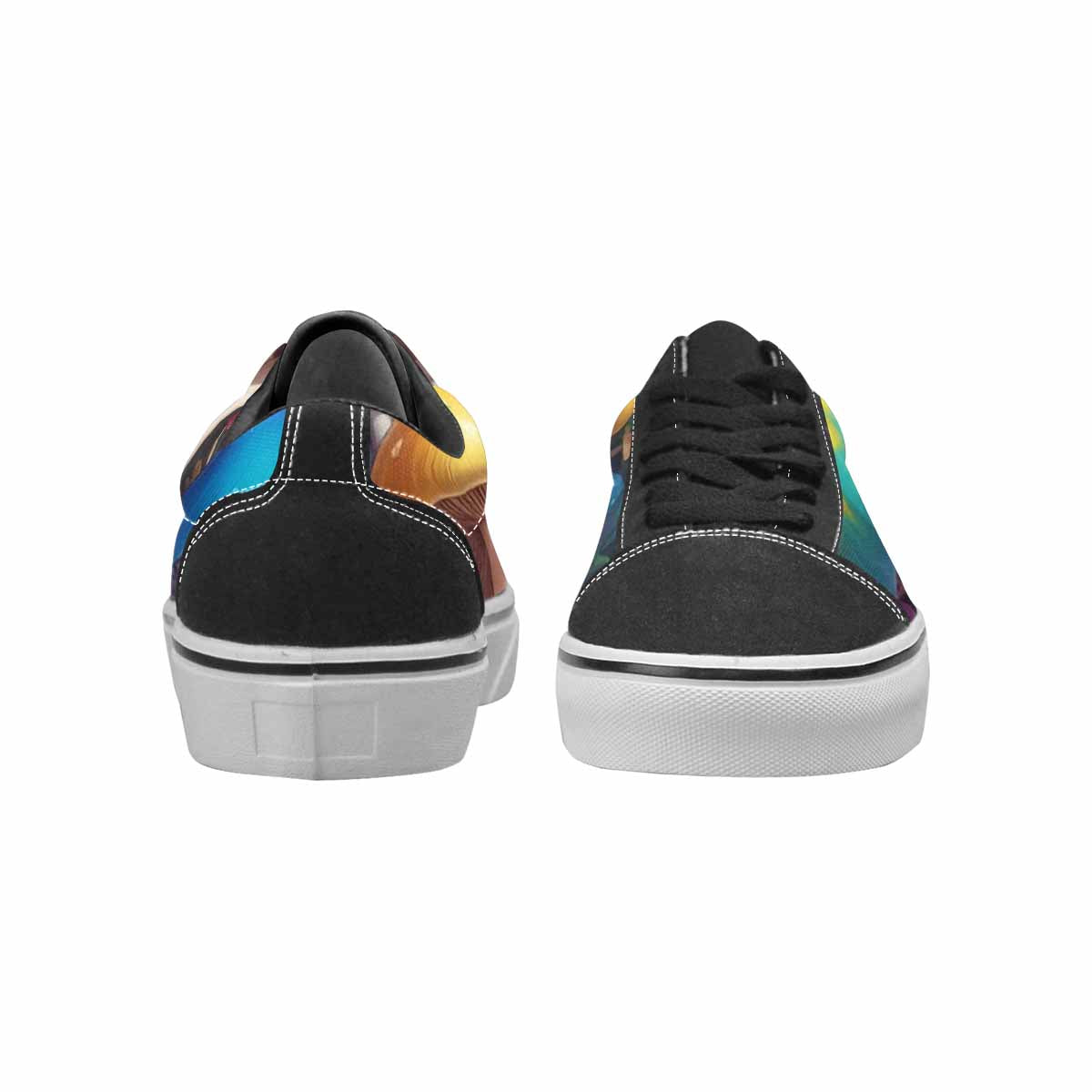 WOMEN'S Overlapping Endlessly No Empty Lace-Up Canvas Vibrant Chaos Sneakers
