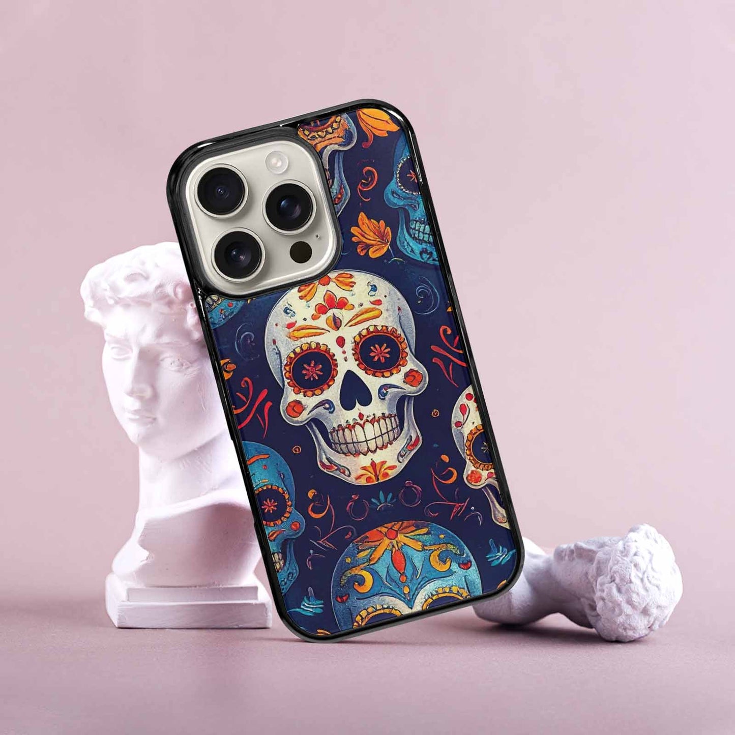 iPhone 16 Pro Case — Day Dead Sugar Skull Art 100s, Custom Made Phone Cover