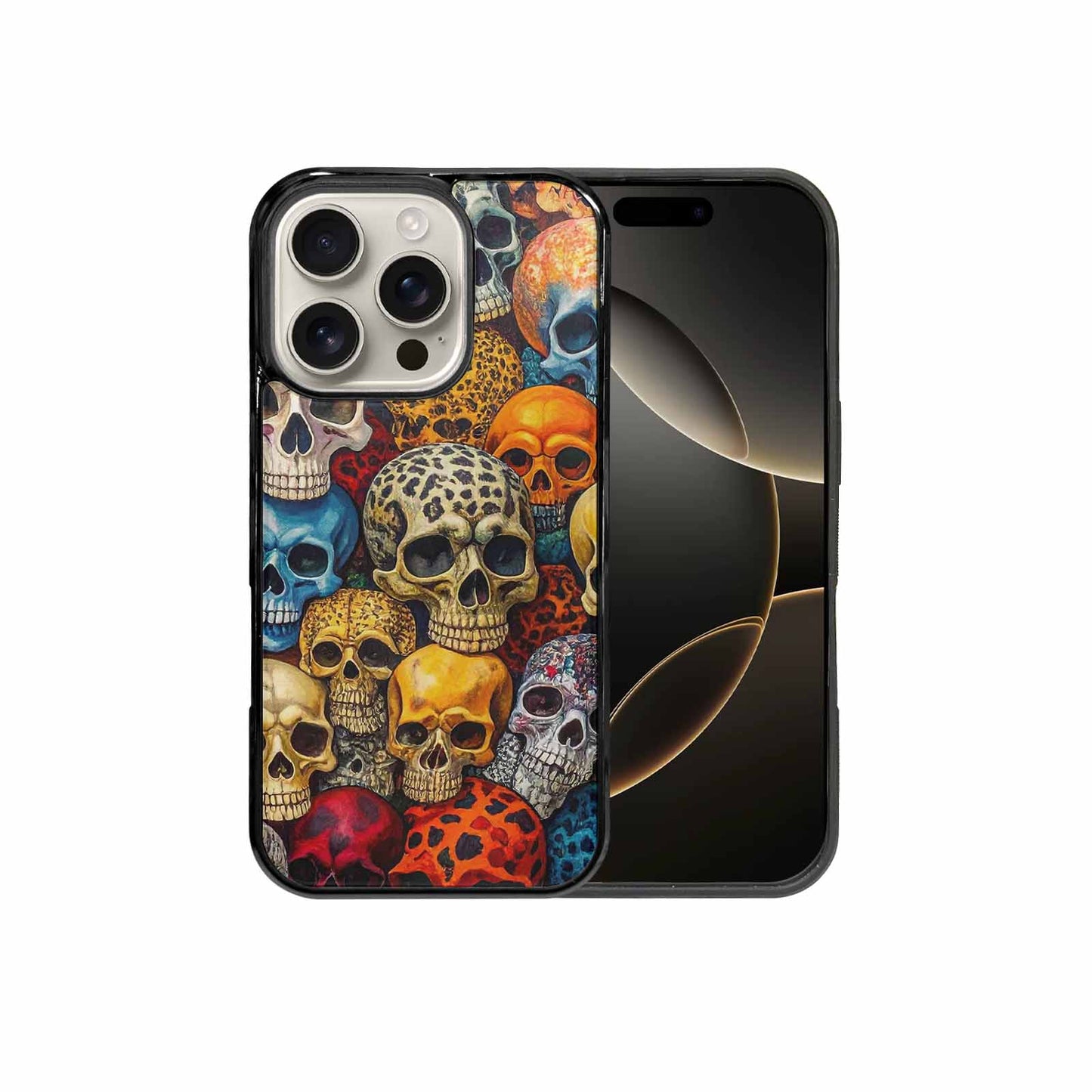 iPhone 16 Pro Case — Skulls Animal Printskulls Patt Ddn, Custom Art Phone Cover